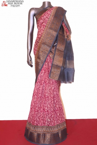 Printed Exclusive Soft Pure Cotton Chanderi Saree